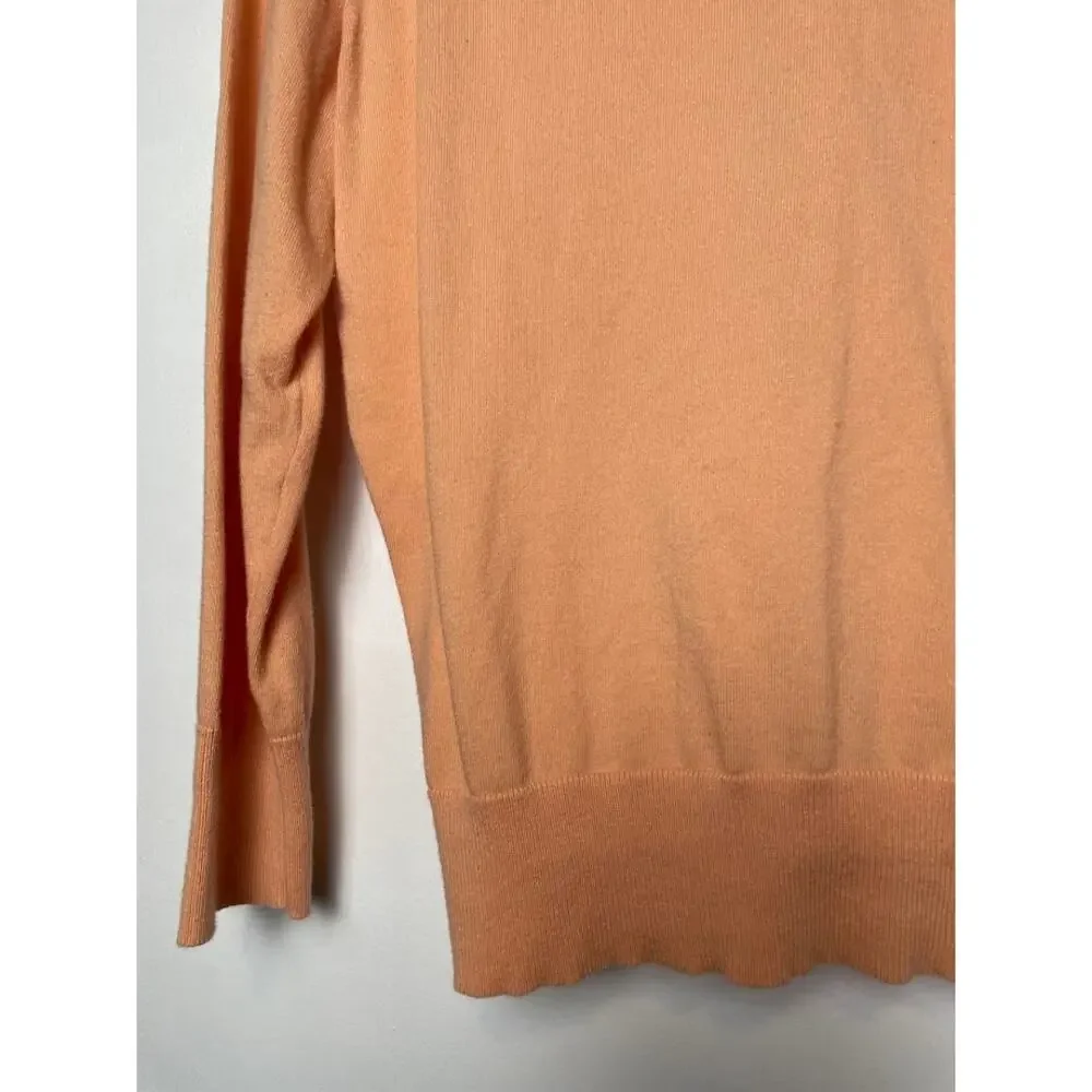 J Crew Cardigan Womens Size Medium Button Up Long Sleeve Sweater Peach Top
